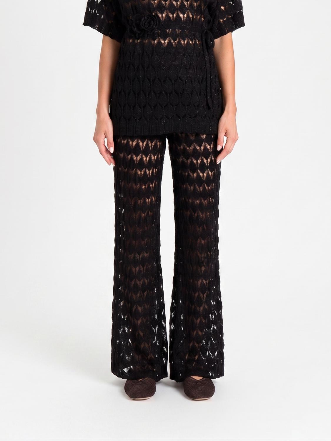 TWINSET U&B PANTALONI: Pantaloni Twinset U&B in misto viscosa , Nero - Img 1