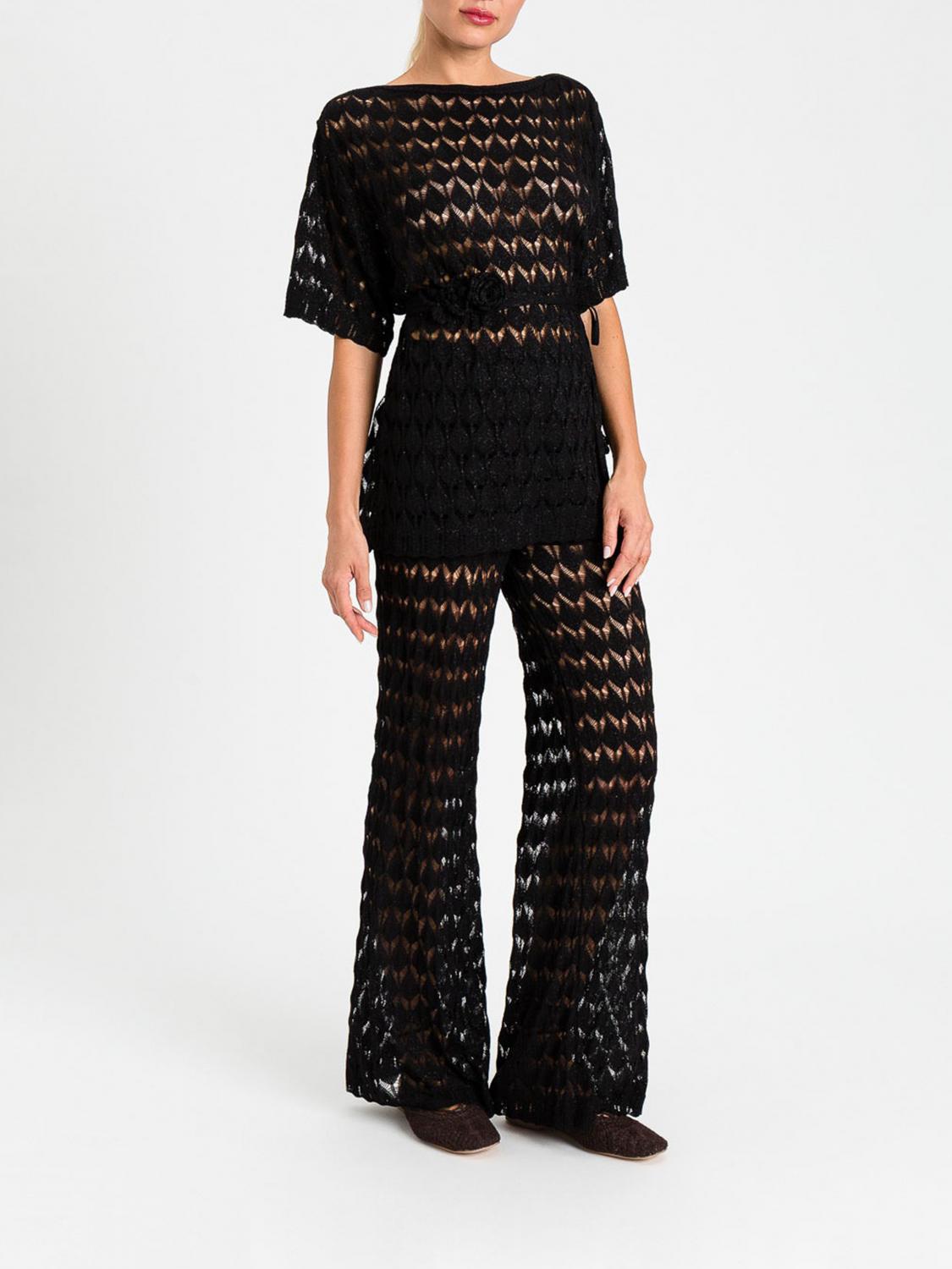 TWINSET U&B PANTALONI: Pantaloni Twinset U&B in misto viscosa , Nero - Img 2