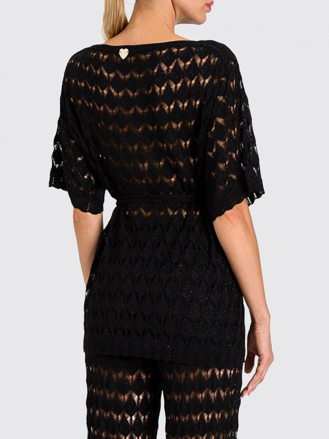 TWINSET U&B MAGLIA: Maglia in viscosa traforata Twinset U&B, Nero - Img 3