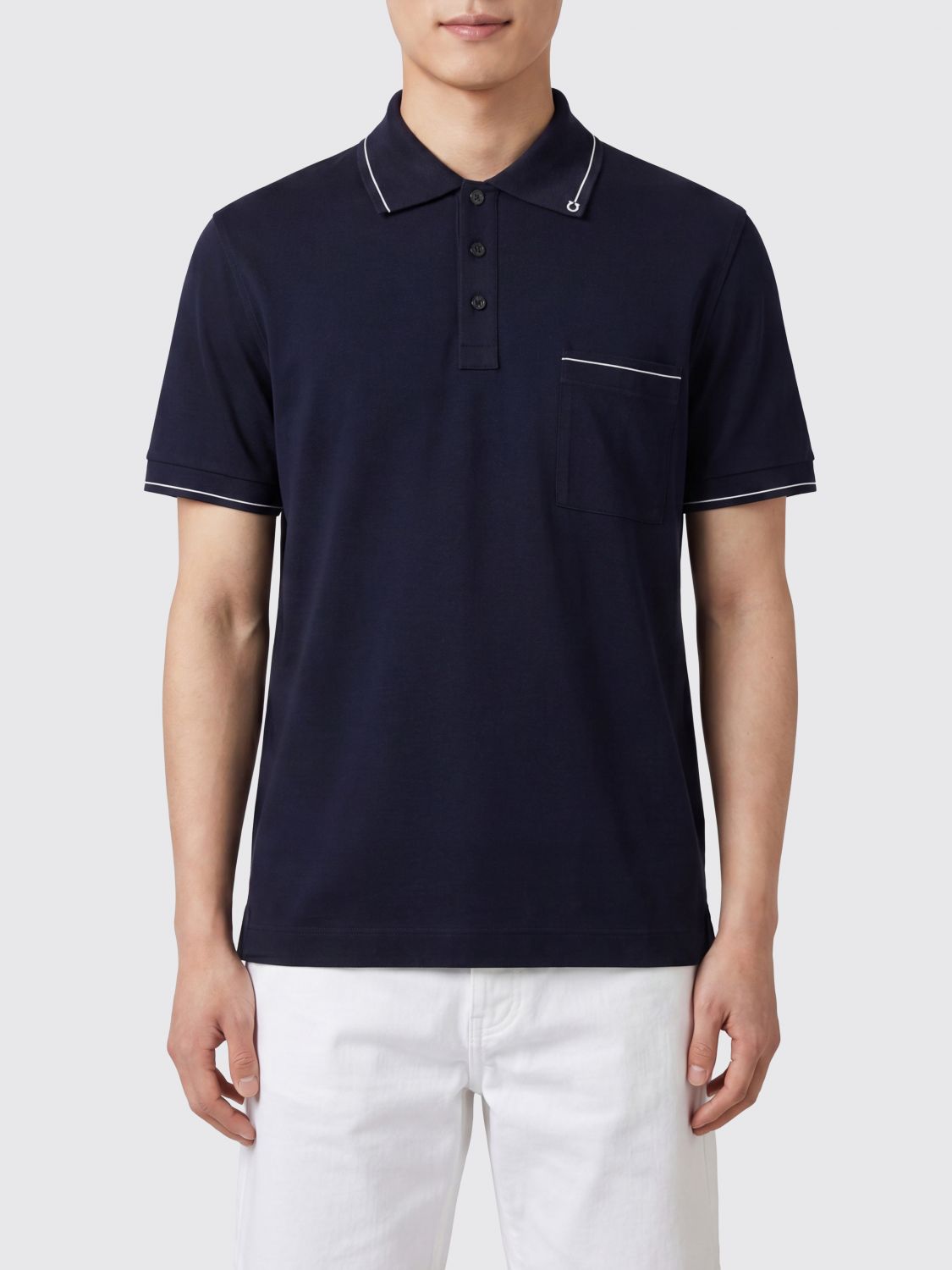 FERRAGAMO POLO: Camiseta hombre Ferragamo, Azul Marino - Img 1