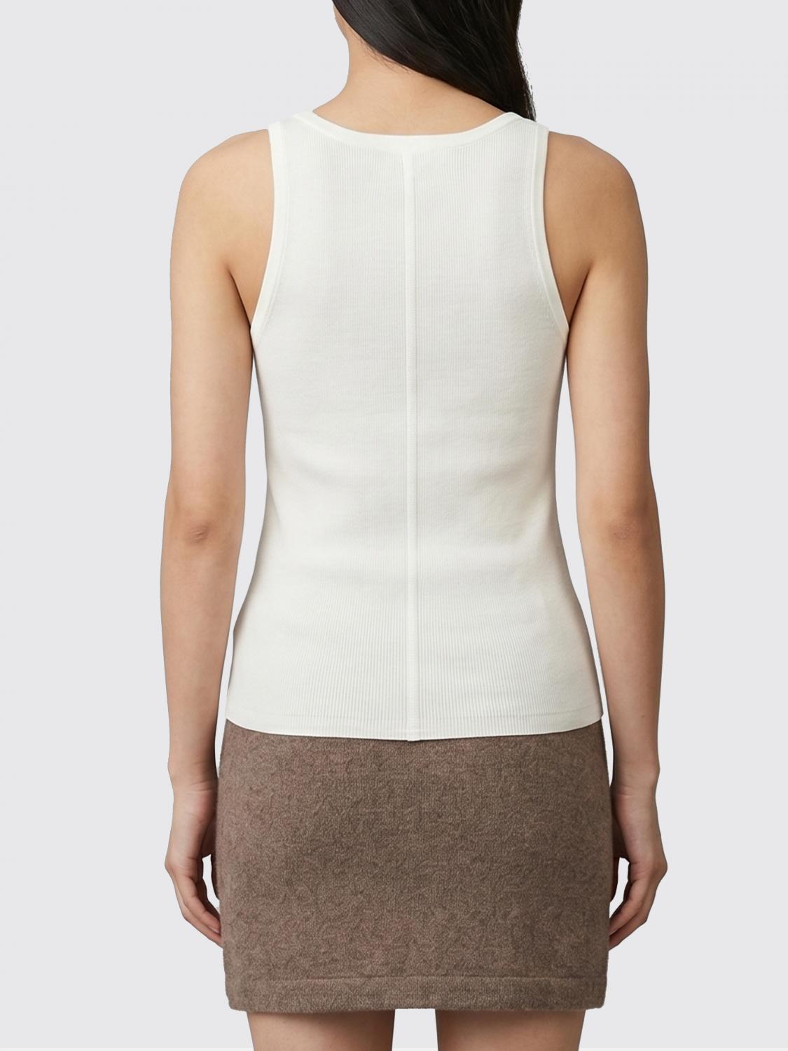 LISA YANG TOP: Top Lisa Yang in cotone e cashmere, Bianco - Img 2