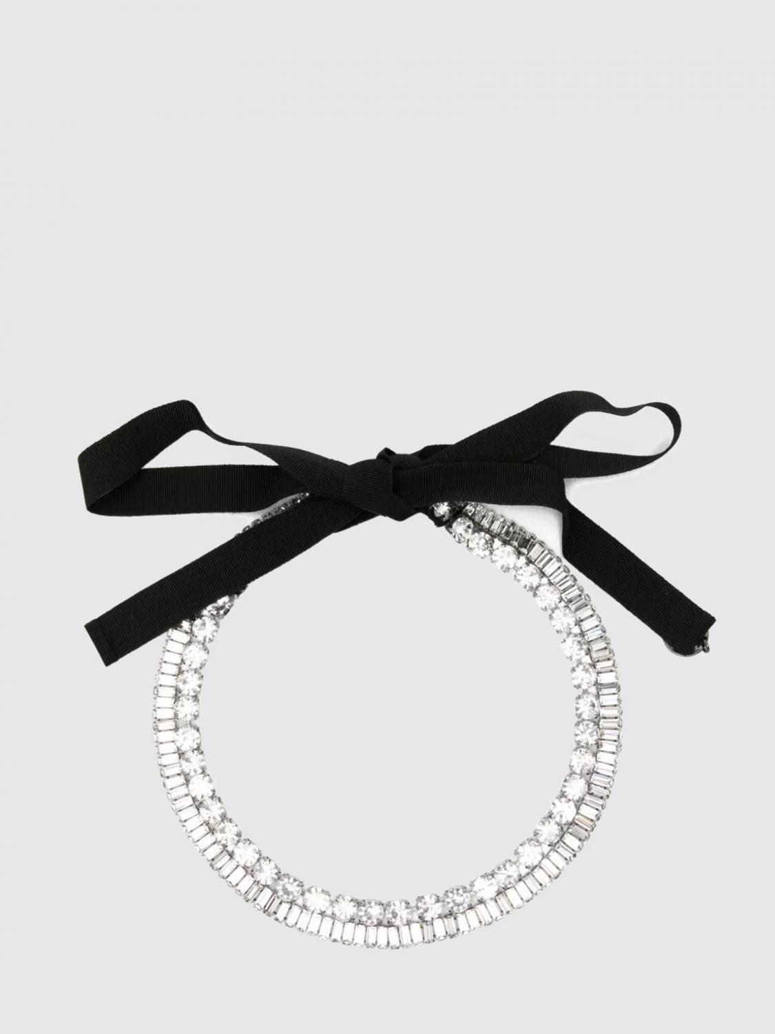N° 21 GIOIELLO: Collana N° 21 in metallo con strass incastonati , Argento - Img 1