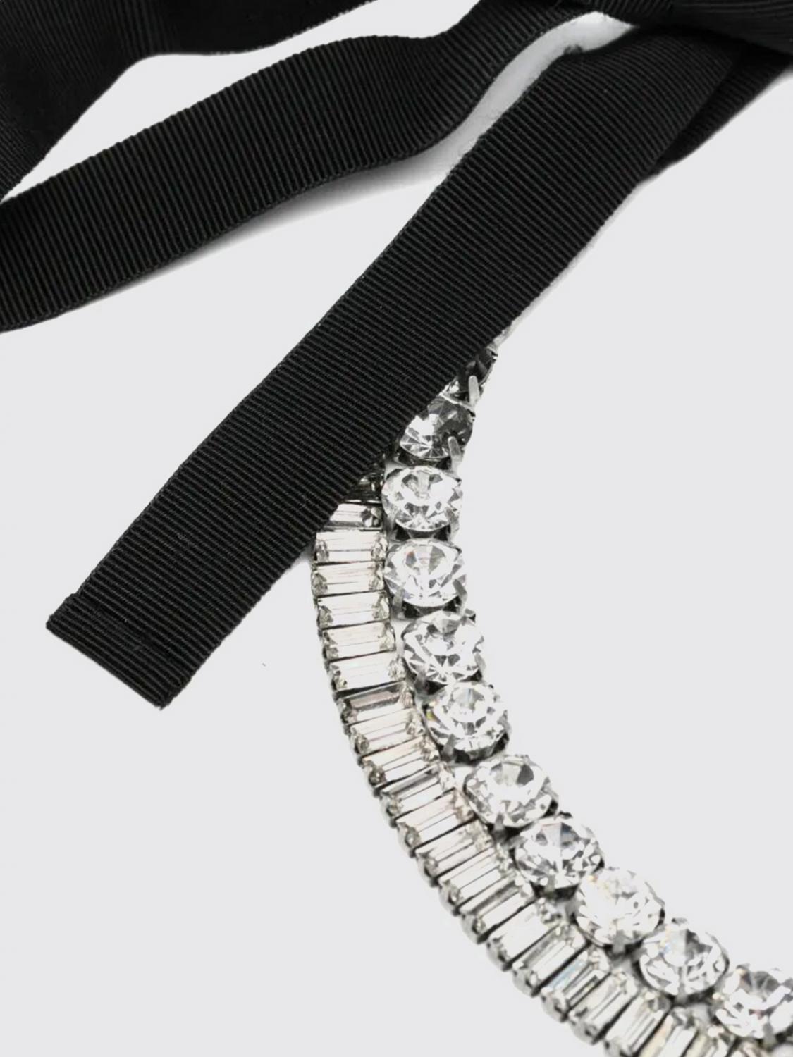 N° 21 GIOIELLO: Collana N° 21 in metallo con strass incastonati , Argento - Img 3
