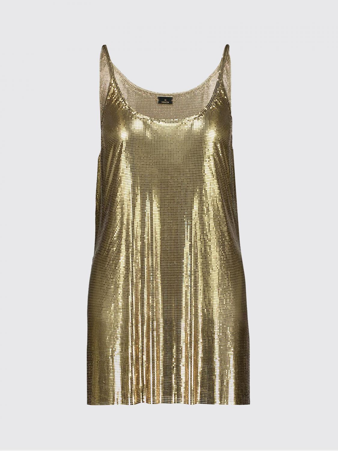 RABANNE TOP: Top in maglia metallica Rabanne, Oro - Img 3
