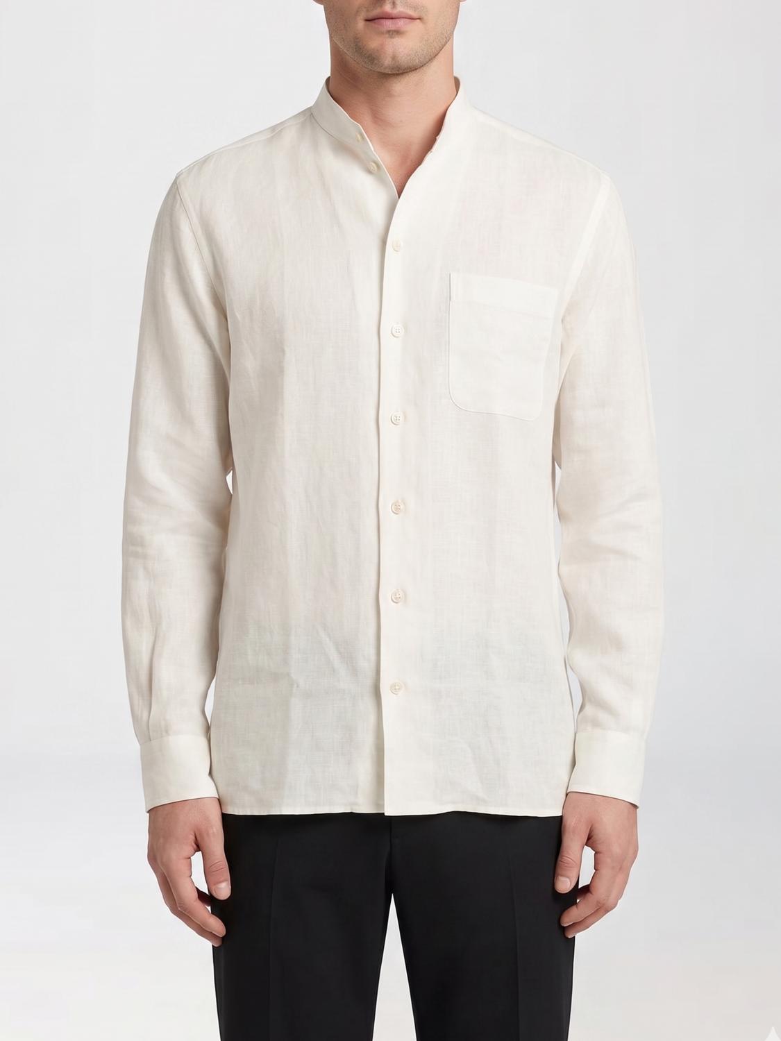 ZEGNA CAMICIA: Camicia Zegna in lino , Bianco - Img 1