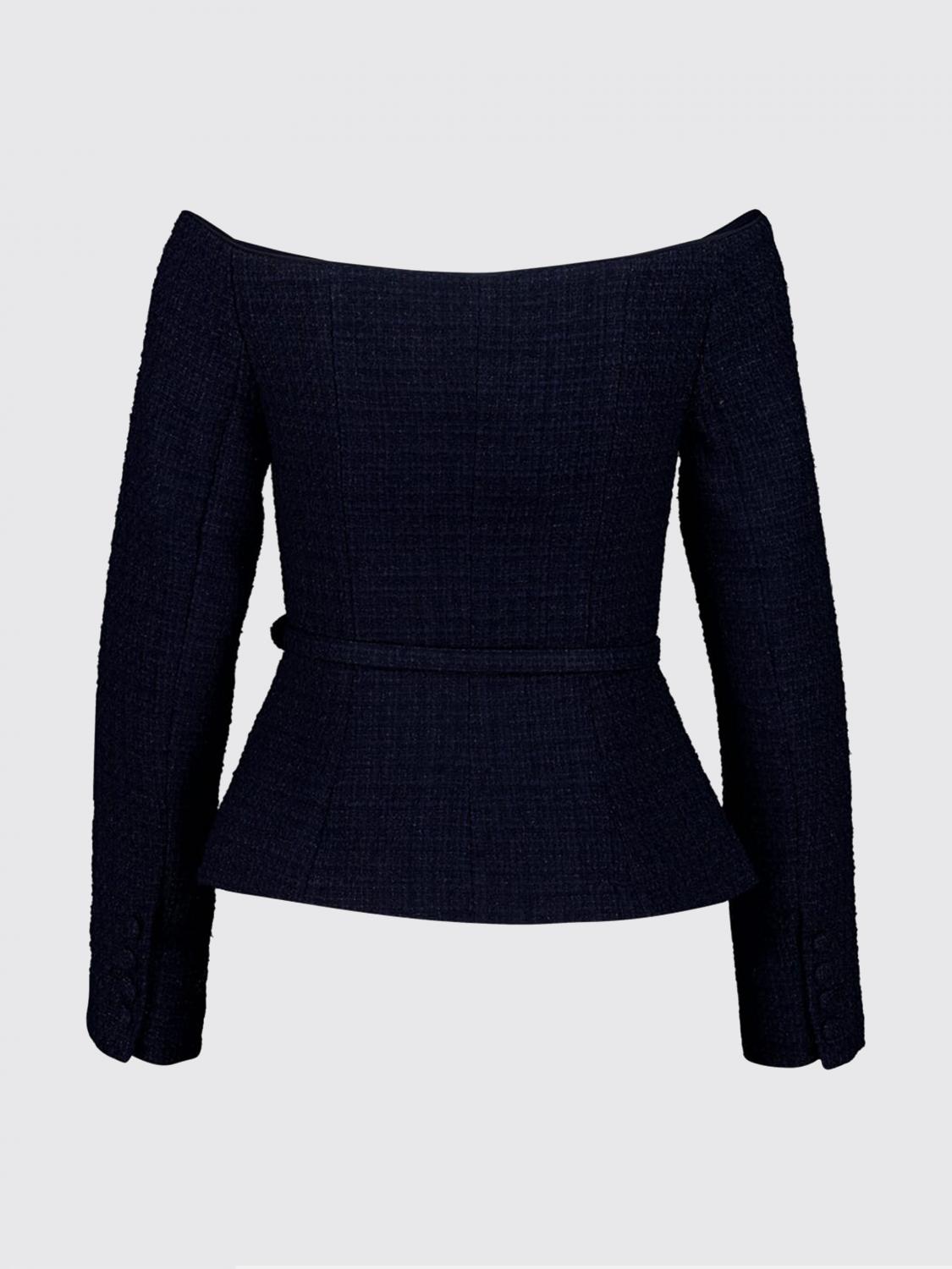 ROLAND MOURET TOP: Top in misto lana Roland Mouret, Blue Navy - Img 4