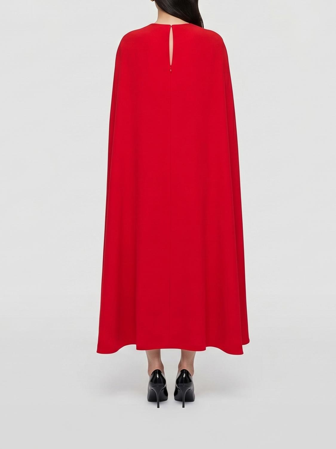 ROLAND MOURET ABITO: Abito a cappa midi Roland Mouret in crêpe, Rosso - Img 2