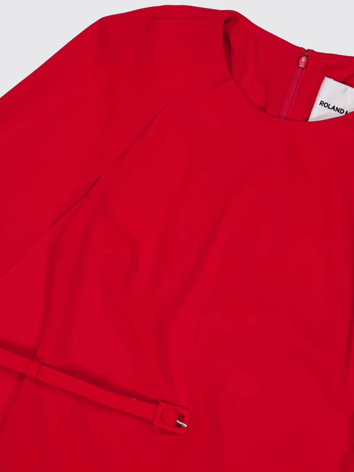 ROLAND MOURET ABITO: Abito a cappa midi Roland Mouret in crêpe, Rosso - Img 5
