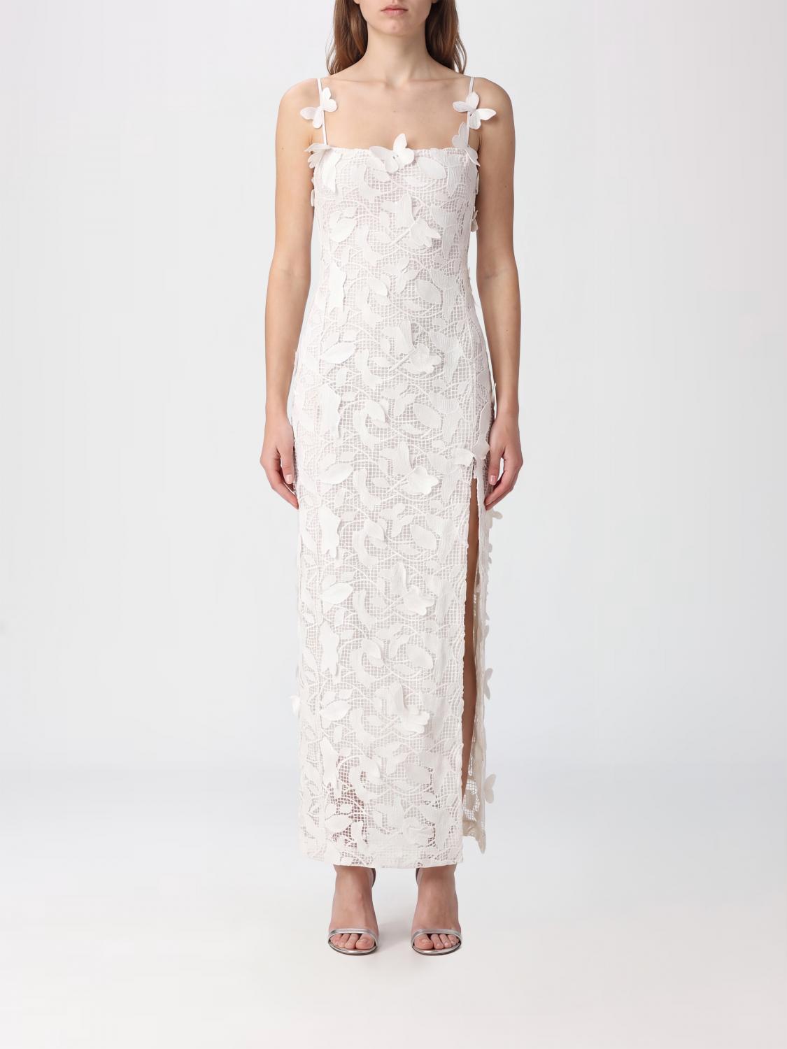 BLUMARINE ROBE: Robe longue en macramé Blumarine, Blanc - Img 1