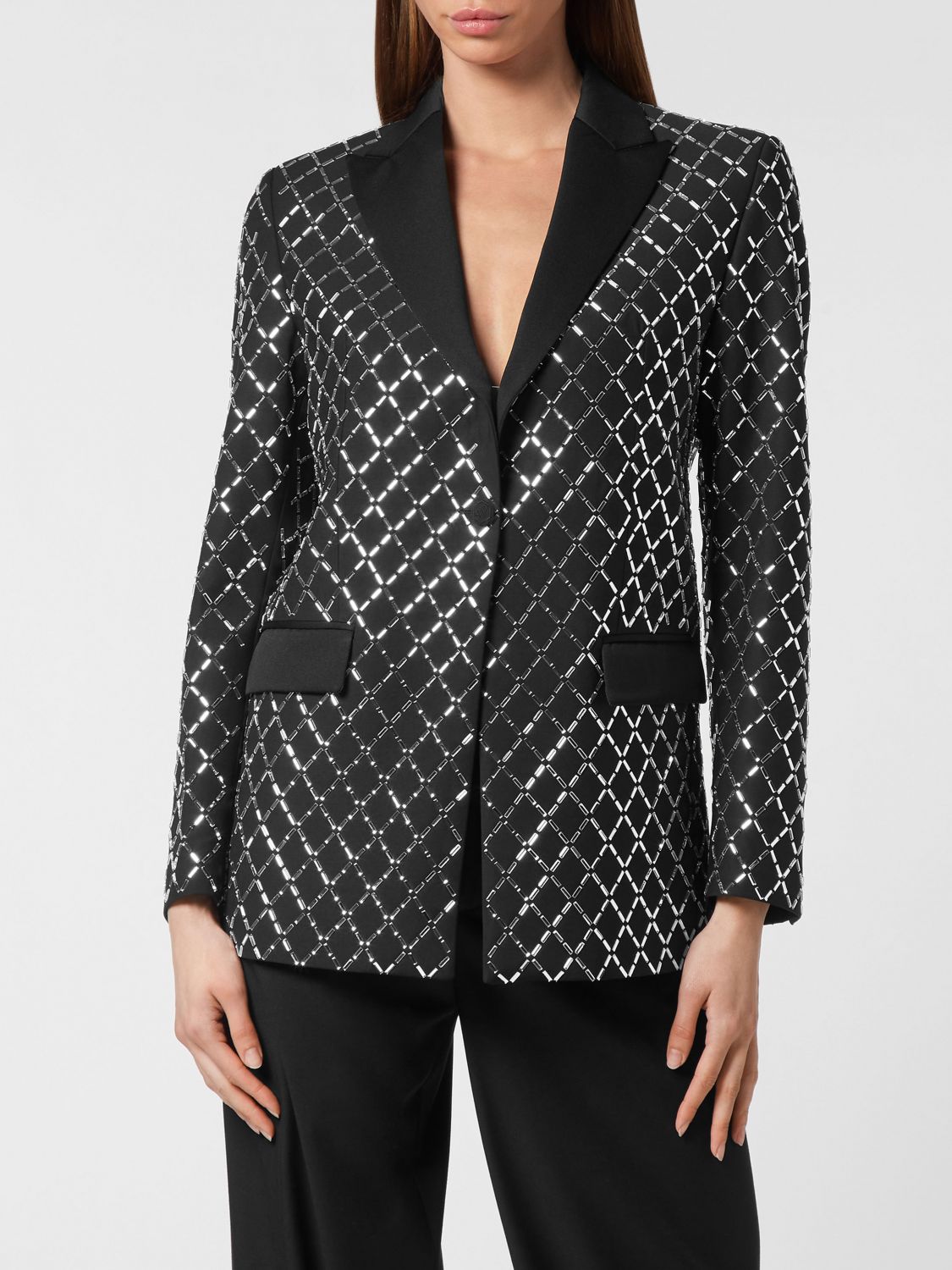 PHILIPP PLEIN BLAZER: Blazer donna Philipp Plein, Nero - Img 1