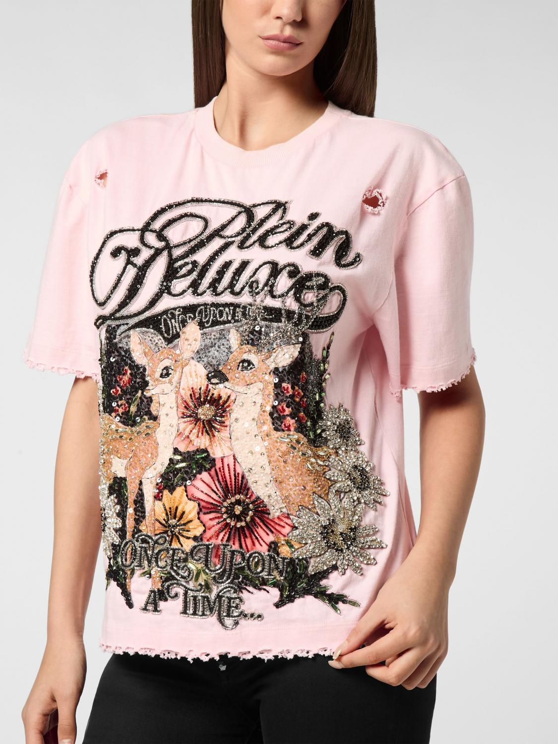 PHILIPP PLEIN CAMISETA: Camiseta mujer Philipp Plein, Fucsia - Img 1