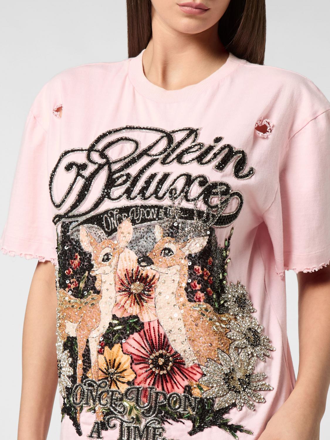 PHILIPP PLEIN CAMISETA: Camiseta mujer Philipp Plein, Fucsia - Img 3