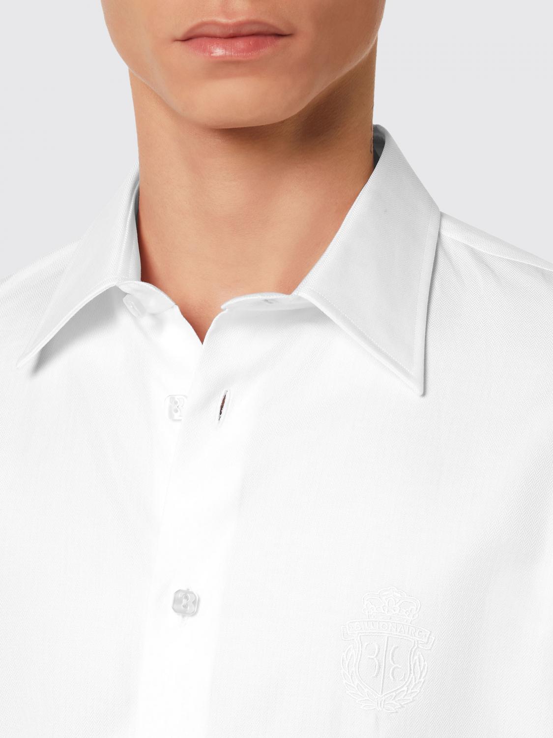 BILLIONAIRE CAMICIA: Camicia classica Billionaire in cotone , Bianco - Img 3