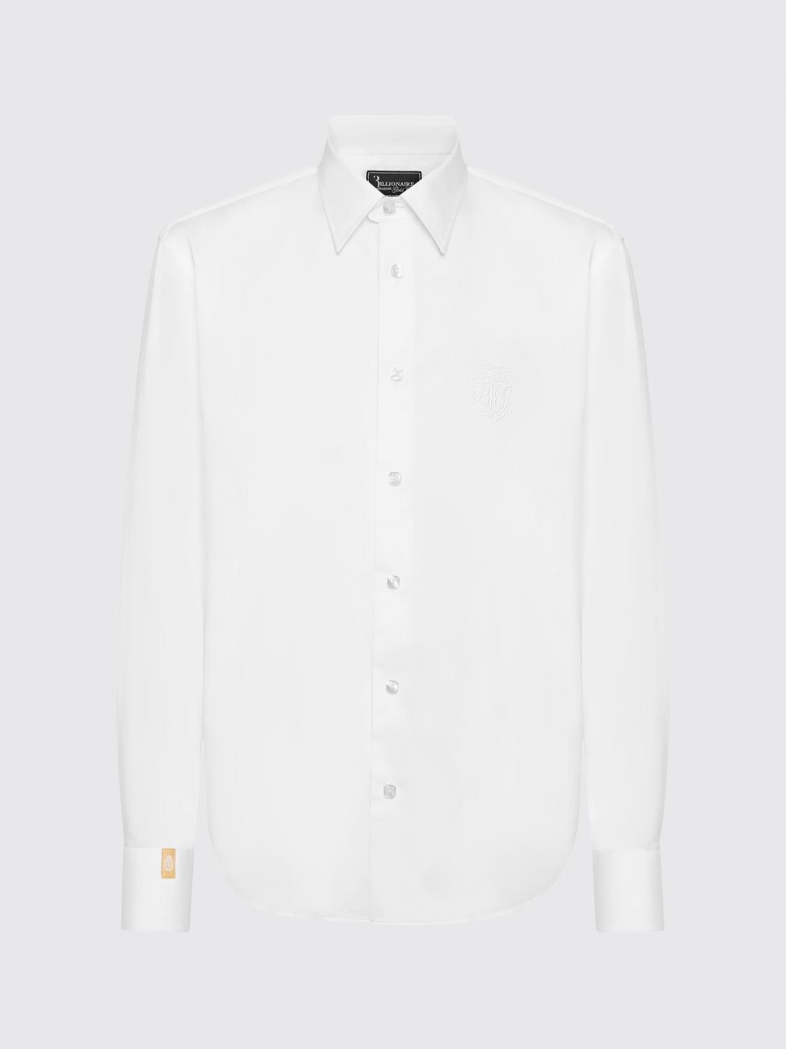 BILLIONAIRE CAMICIA: Camicia classica Billionaire in cotone , Bianco - Img 4