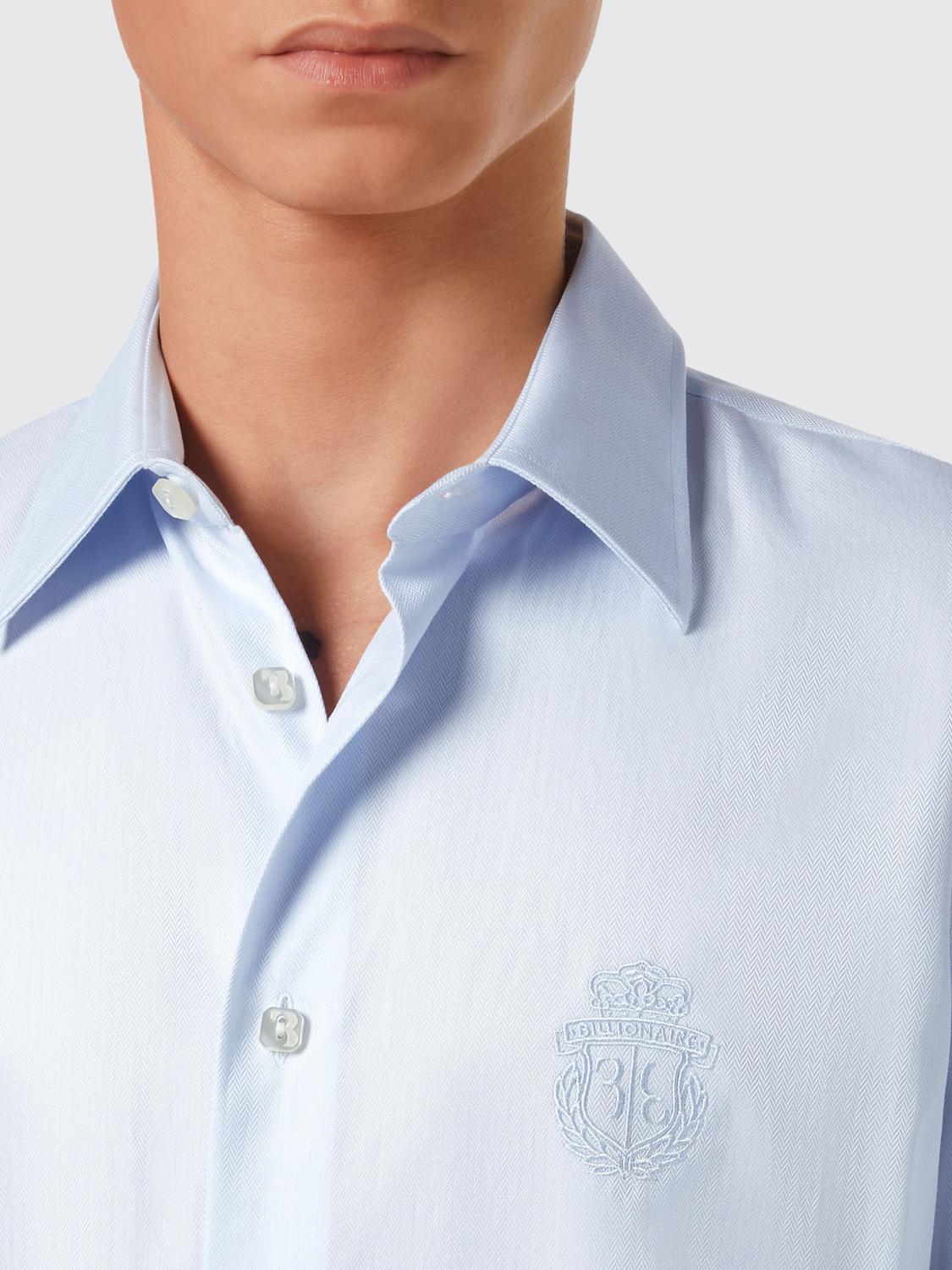 BILLIONAIRE CAMICIA: Camicia classica Billionaire in cotone , Turchese - Img 4