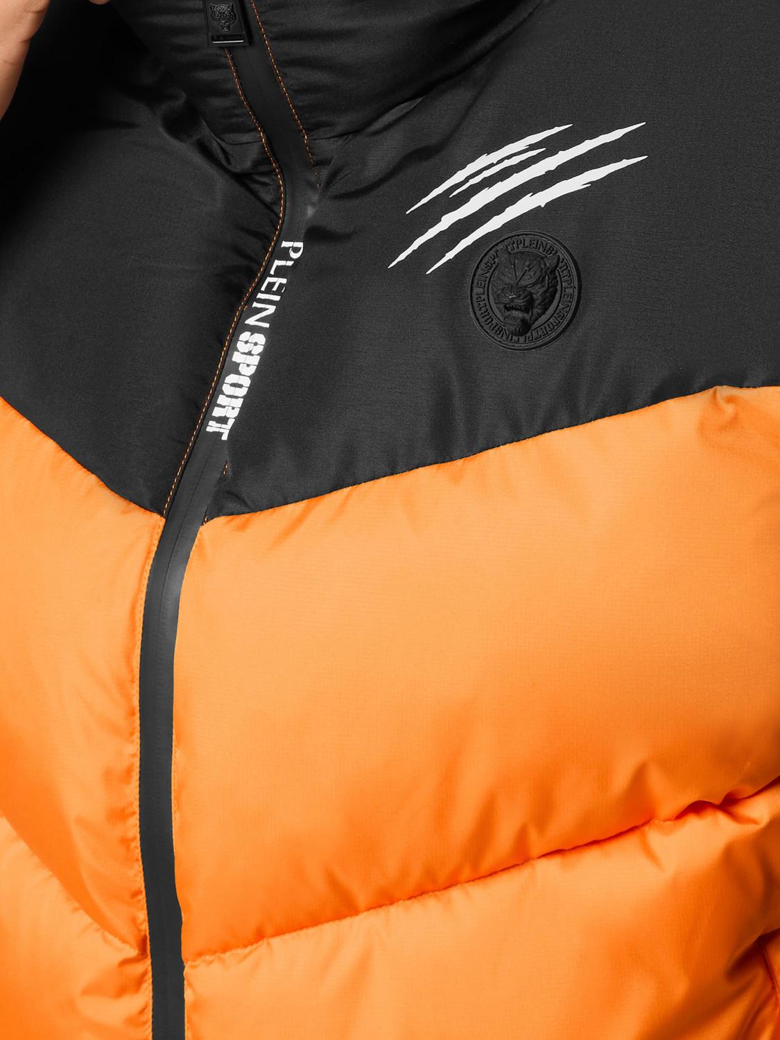 PLEIN SPORT CHALECO: Chaleco de nailon acolchado con logo Plein Sport, Naranja - Img 3