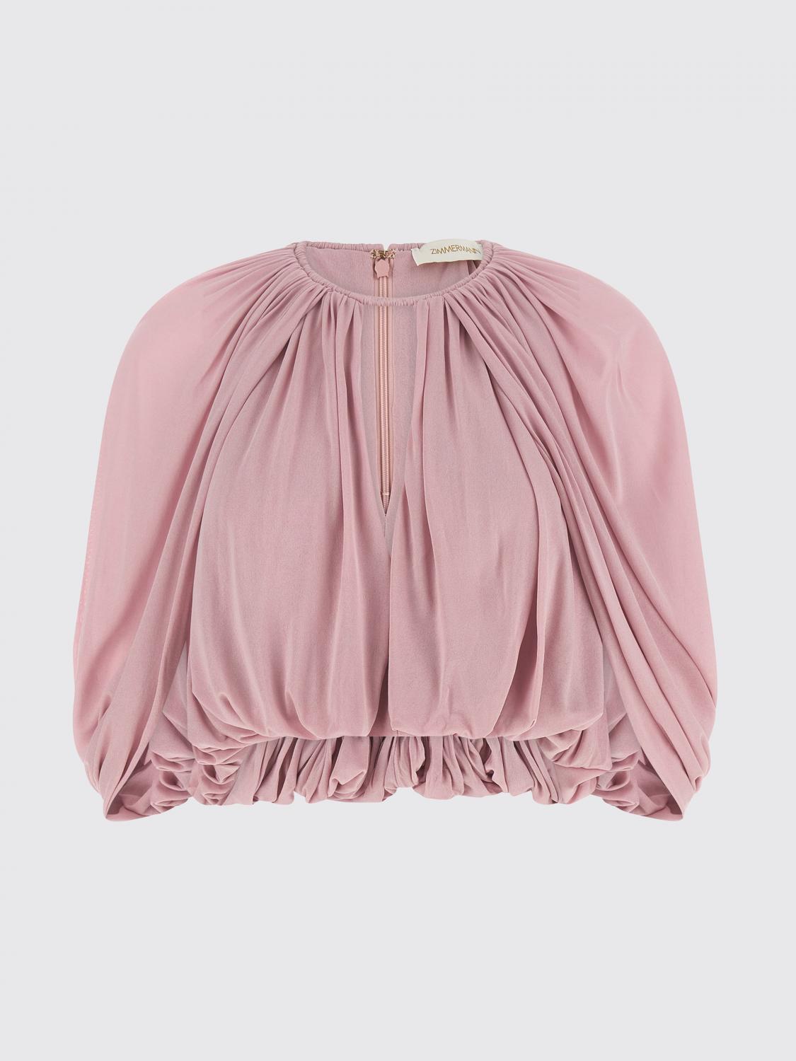 ZIMMERMANN TOP: Blusa Alchemy cropped Zimmermann in seta , Rosa - Img 2