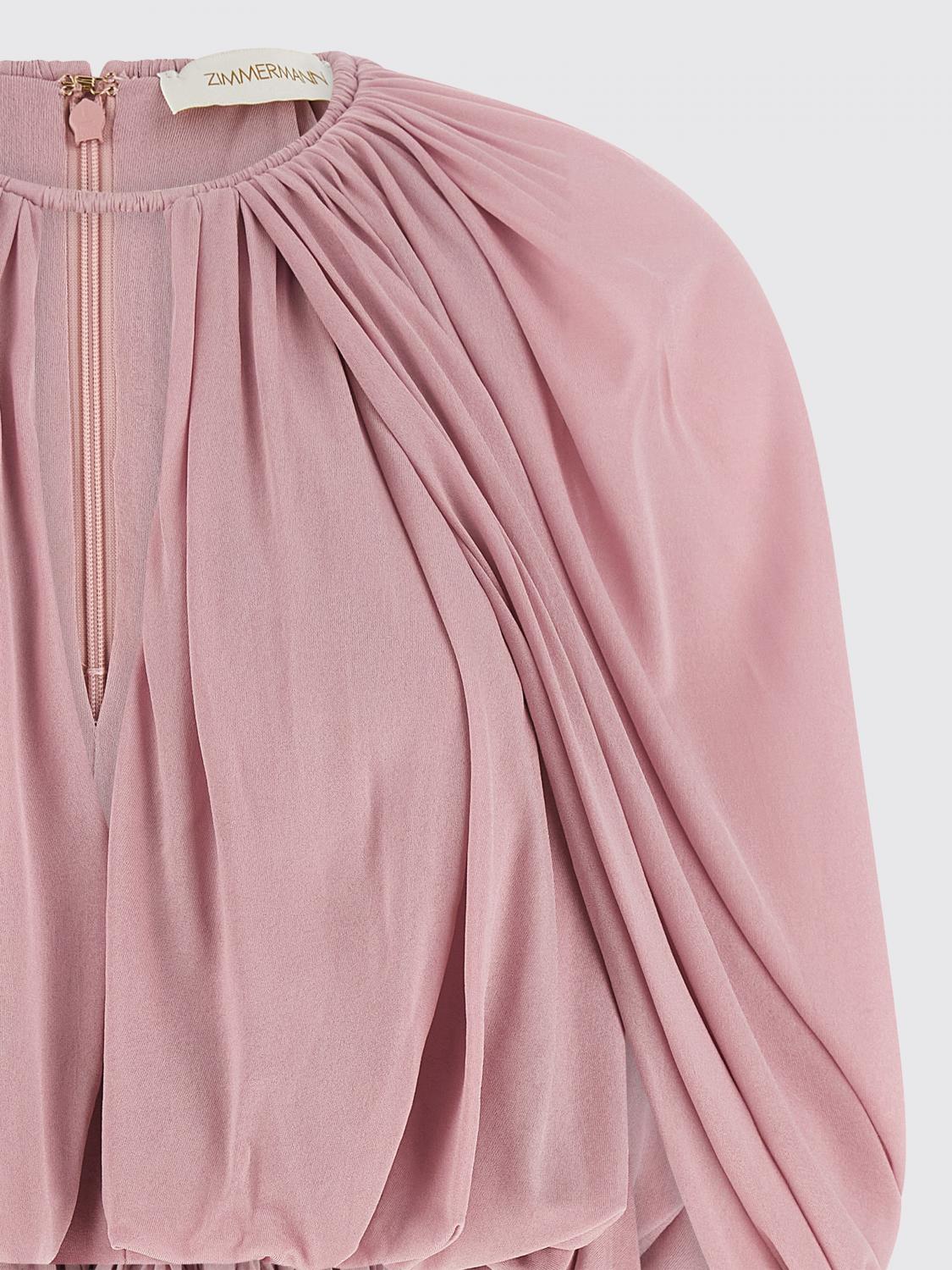 ZIMMERMANN TOP: Blusa Alchemy cropped Zimmermann in seta , Rosa - Img 4