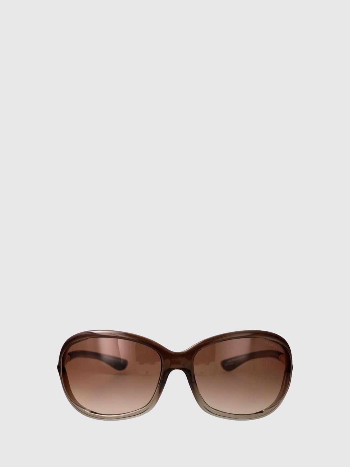 TOM FORD OCCHIALI DA SOLE: Occhiali da sole FT0008 Tom Ford in acetato , Marrone - Img 2