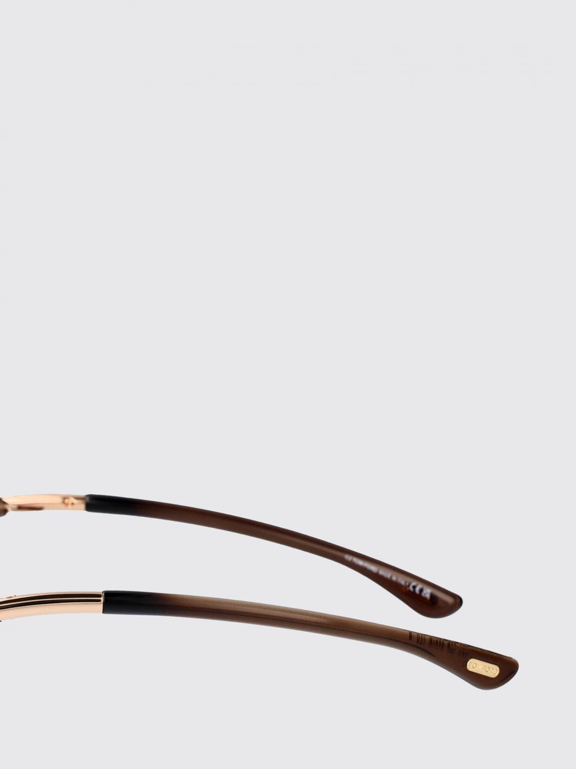 TOM FORD OCCHIALI DA SOLE: Occhiali da sole FT0008 Tom Ford in acetato , Marrone - Img 3