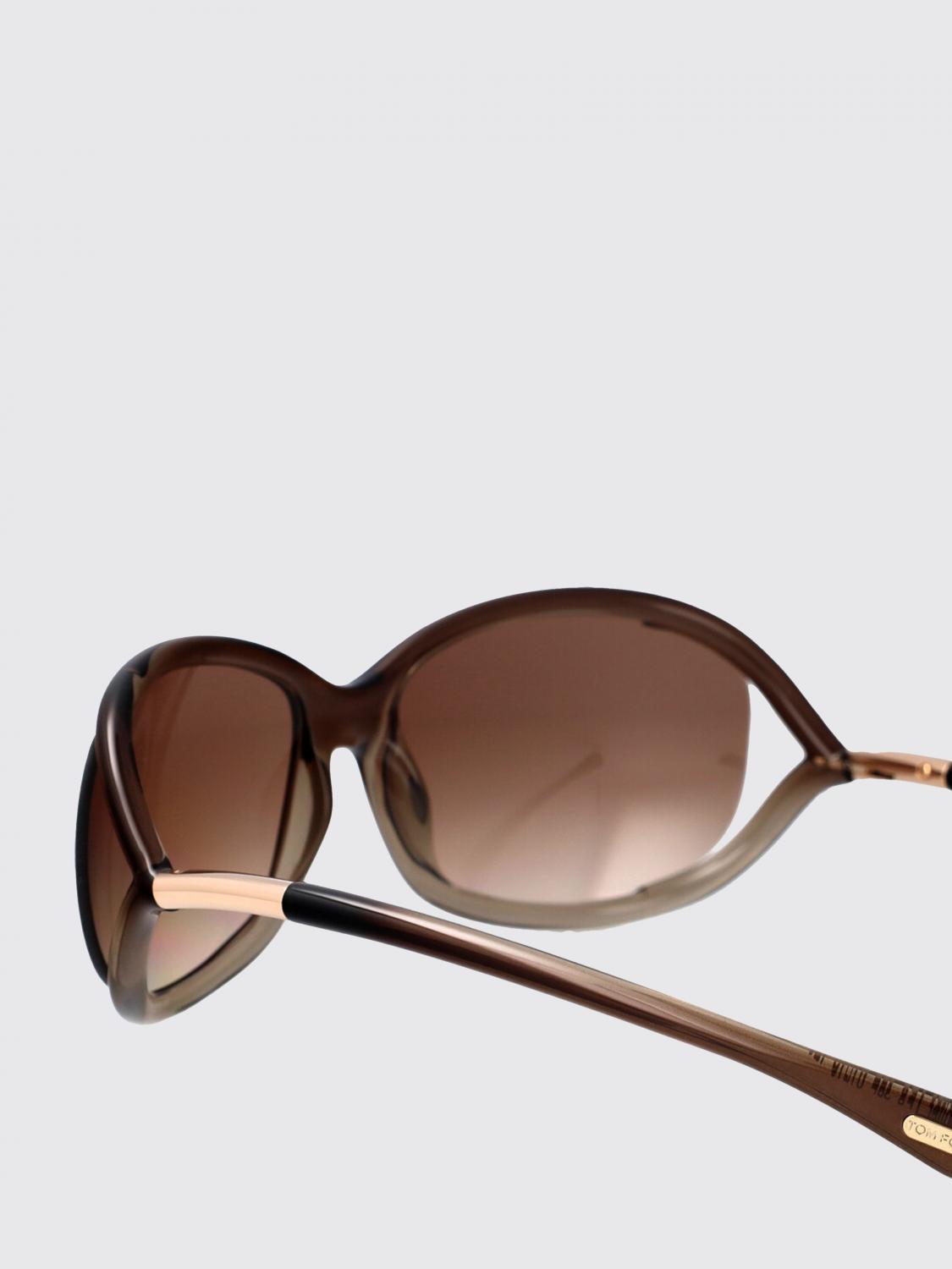 TOM FORD OCCHIALI DA SOLE: Occhiali da sole FT0008 Tom Ford in acetato , Marrone - Img 4