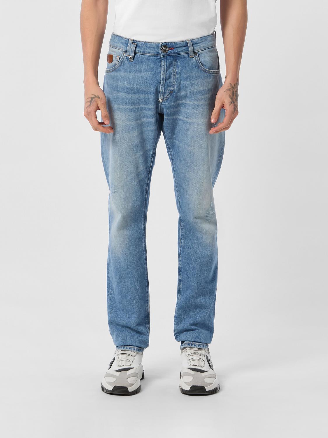 PHILIPP PLEIN JEANS: Jeans men Philipp Plein, Sky Blue - Img 1