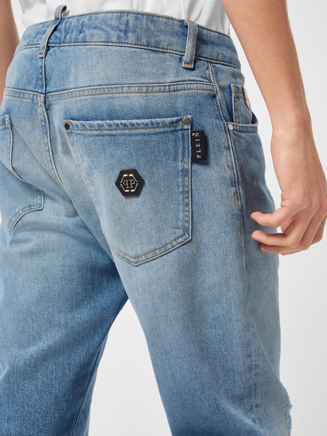 PHILIPP PLEIN JEANS: Jeans men Philipp Plein, Sky Blue - Img 3