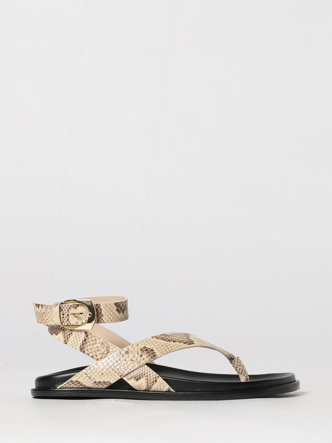 STUART WEITZMAN SANDALIAS DE TACÓN: Sandalia Mary Kate de piel con estampado de pitón Stuart Weitzman, Rosa - Img 1