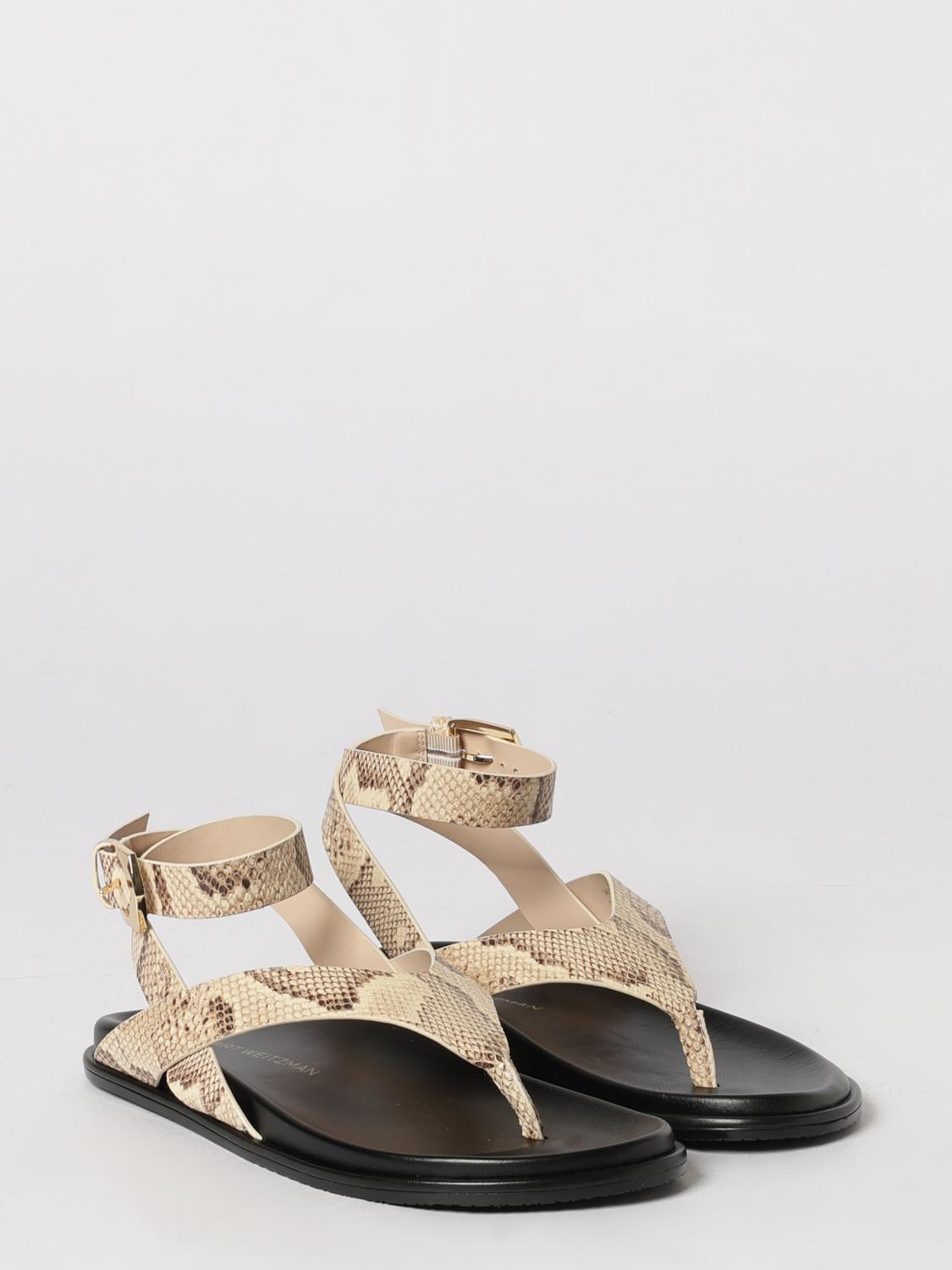 STUART WEITZMAN SANDALIAS DE TACÓN: Sandalia Mary Kate de piel con estampado de pitón Stuart Weitzman, Rosa - Img 2