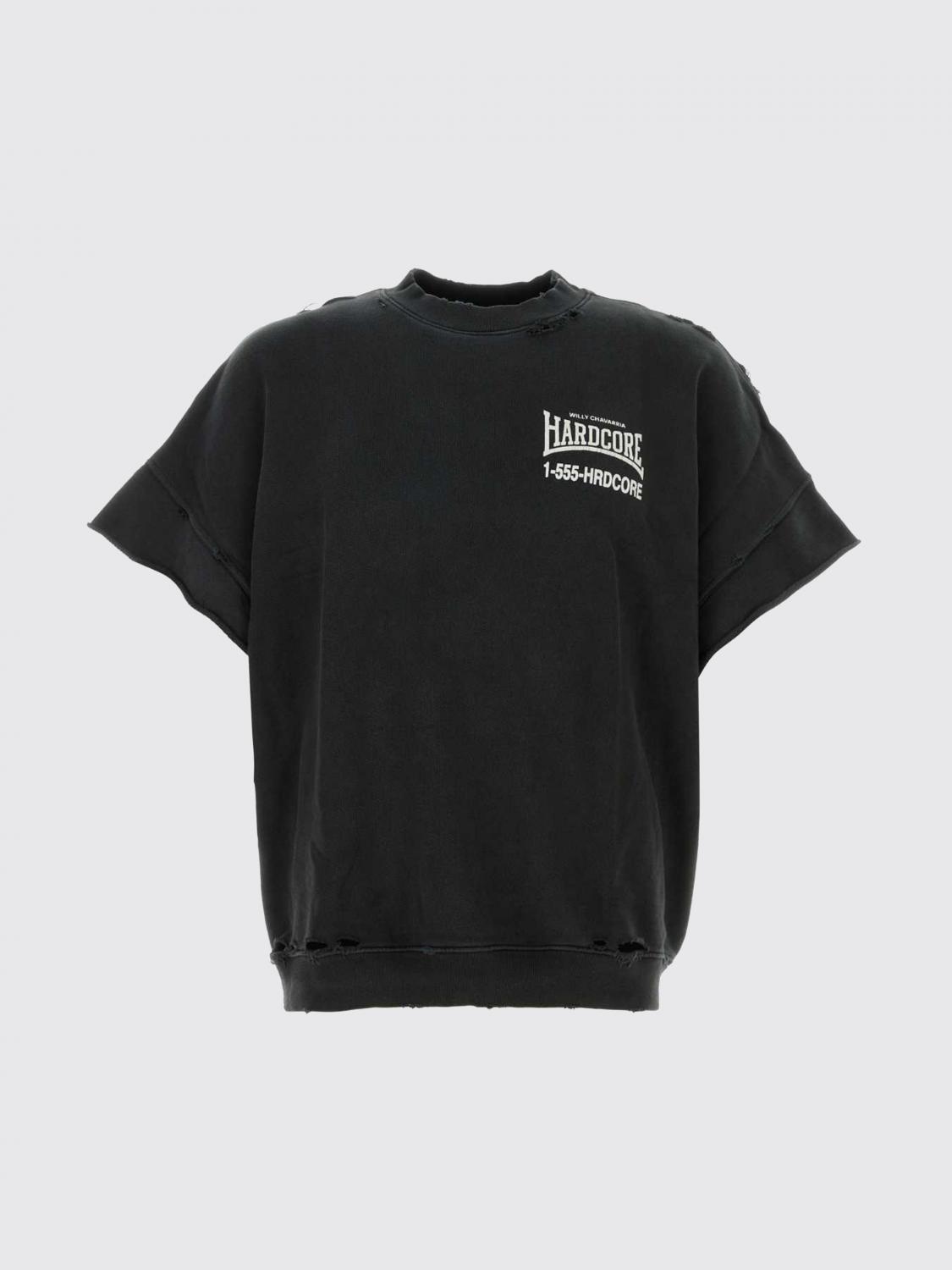 WILLY CHAVARRIA CAMISETA: Camiseta de algodón estampada Hardcore Willy Chavarria, Negro - Img 2