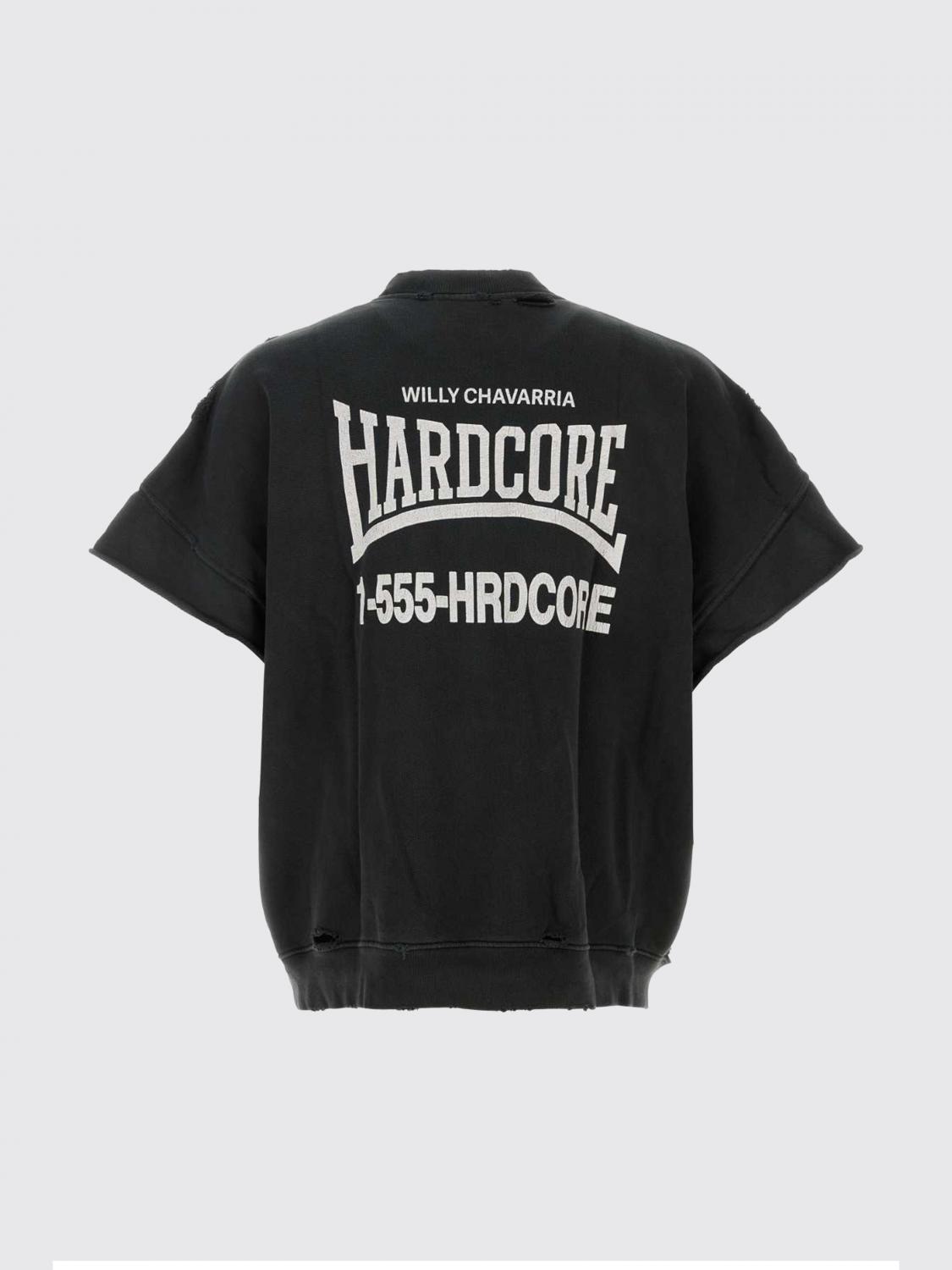WILLY CHAVARRIA CAMISETA: Camiseta de algodón estampada Hardcore Willy Chavarria, Negro - Img 3