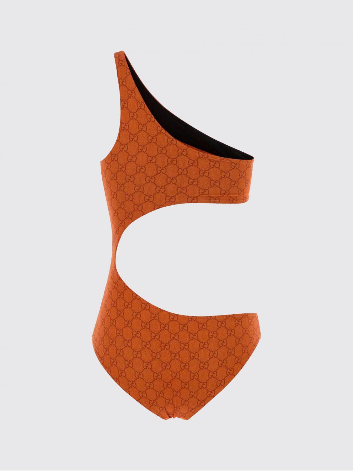 GUCCI COSTUME: Costume trikini in poliestere GG Gucci, Rosso - Img 3