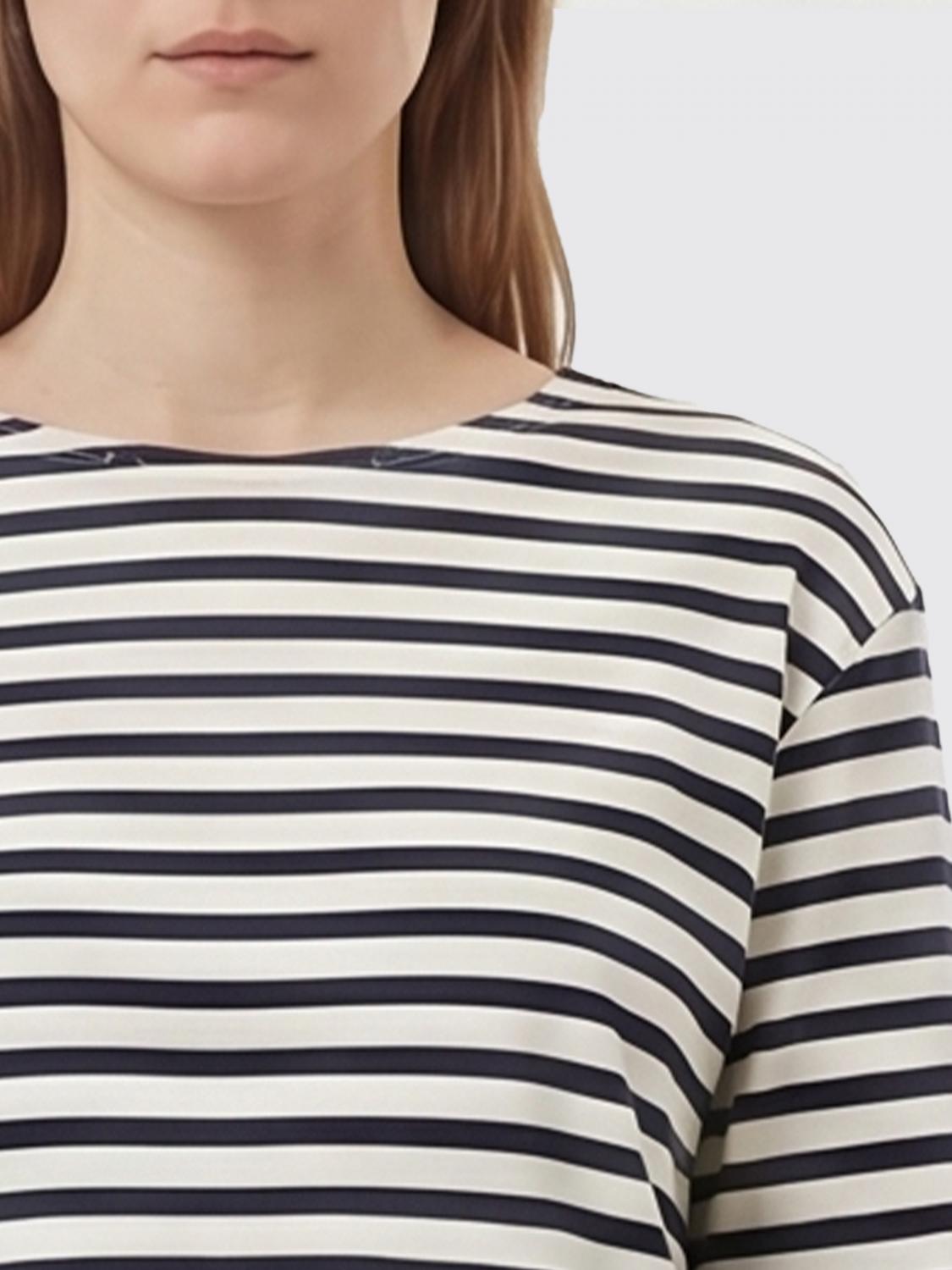 CLOSED T-SHIRTS: T-shirt Closed in misto cotone a righe , Blue - Img 3