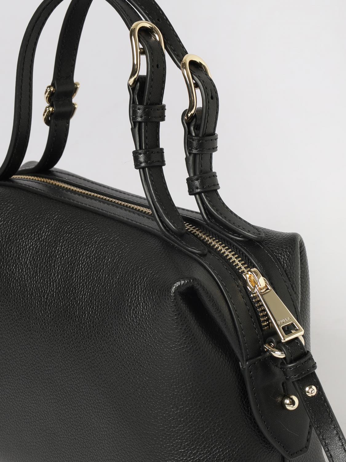 FURLA BORSA MINI: Borsa Double Furla in pelle a grana , Nero - Img 3