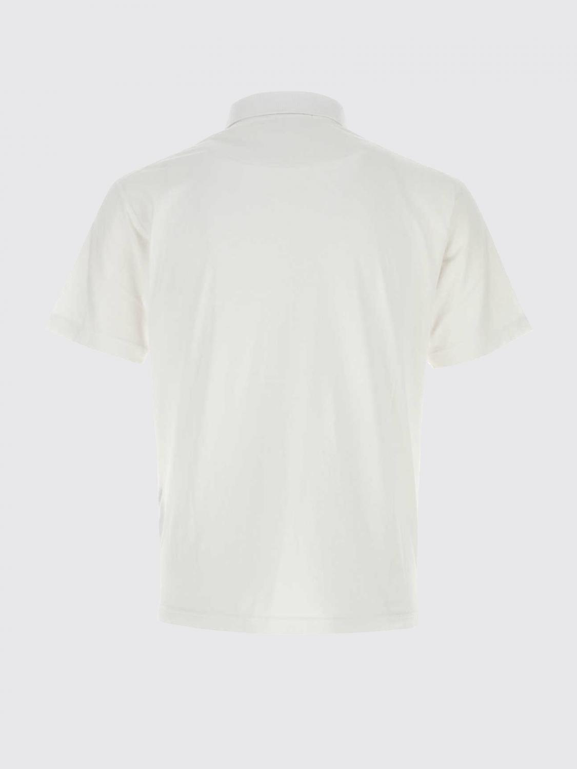 STONE ISLAND POLO: Polo en coton avec logo Stone Island, Blanc - Img 3
