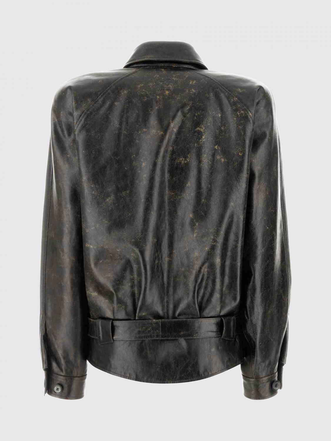 MAGDA BUTRYM GIACCA: Giacca in pelle di vitello Magda Butrym, Nero - Img 3