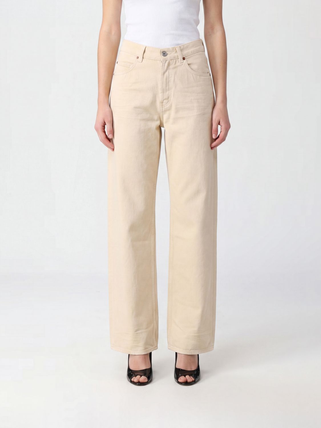 SAINT LAURENT VAQUEROS: Vaqueros mujer Saint Laurent, Beige - Img 1