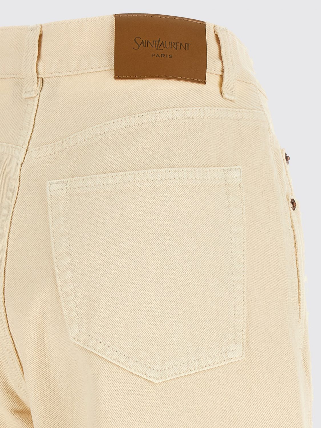 SAINT LAURENT VAQUEROS: Vaqueros mujer Saint Laurent, Beige - Img 4