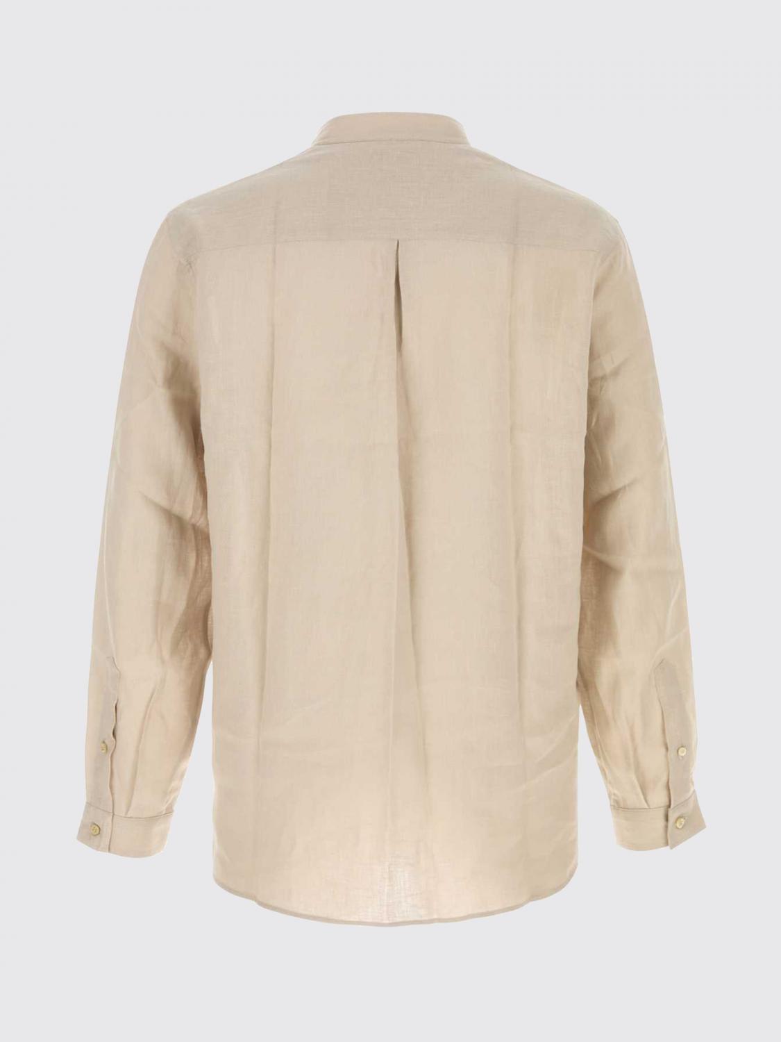 BRUNELLO CUCINELLI CAMICIA: Camicia Brunello Cucinelli in lino , Beige - Img 3