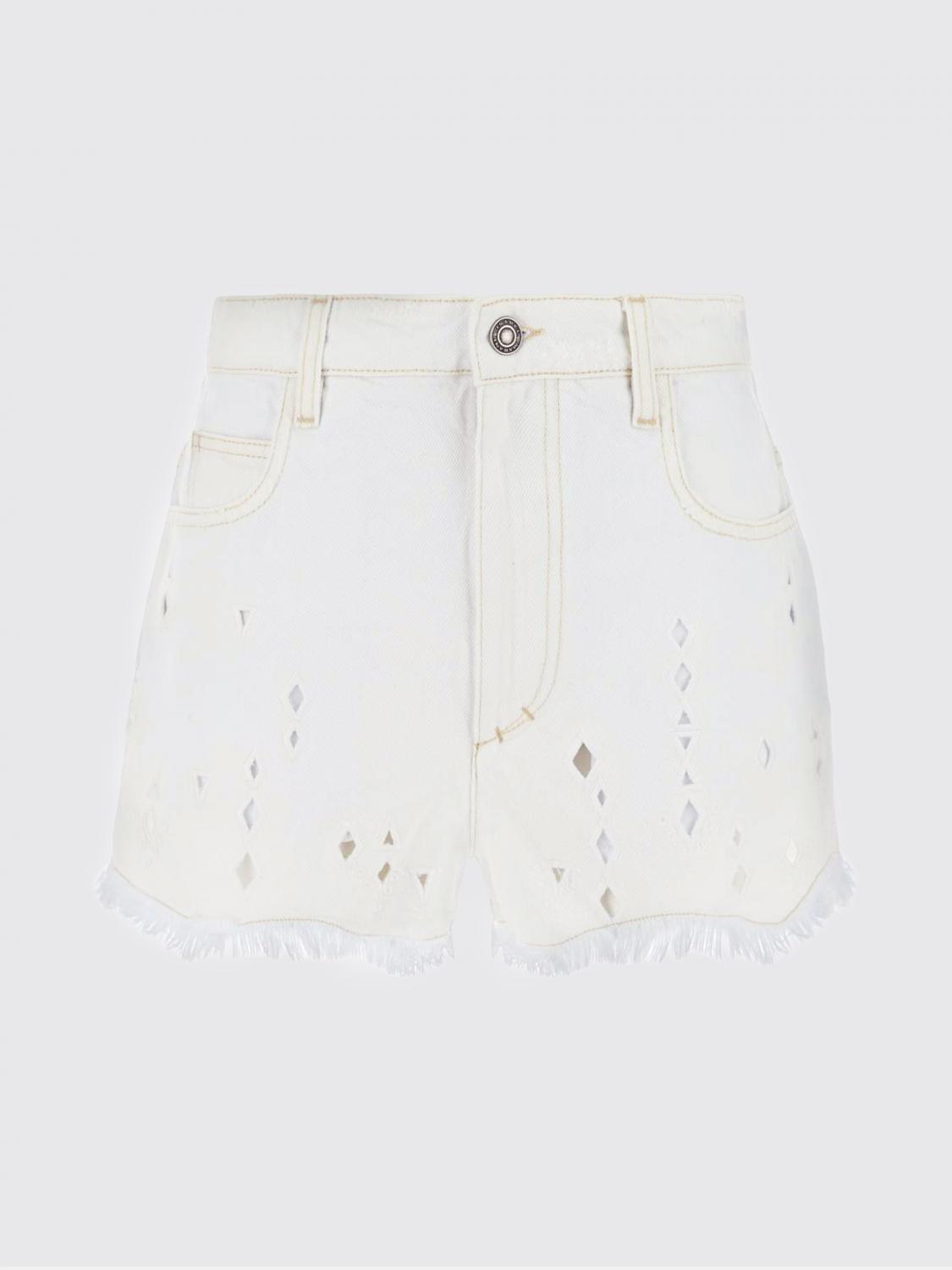 ISABEL MARANT PANTALONCINI: Pantaloncini Isabel Marant in denim , Bianco - Img 2