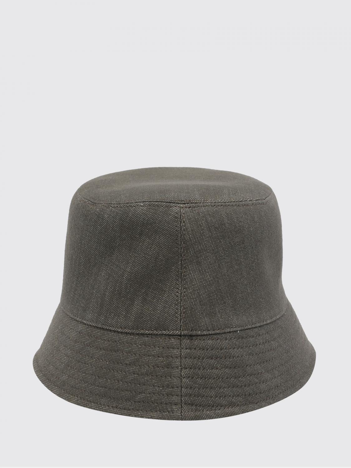 BRUNELLO CUCINELLI 帽子: Brunello Cucinelli コットンブレンドバケットハット, グレー - Img 2