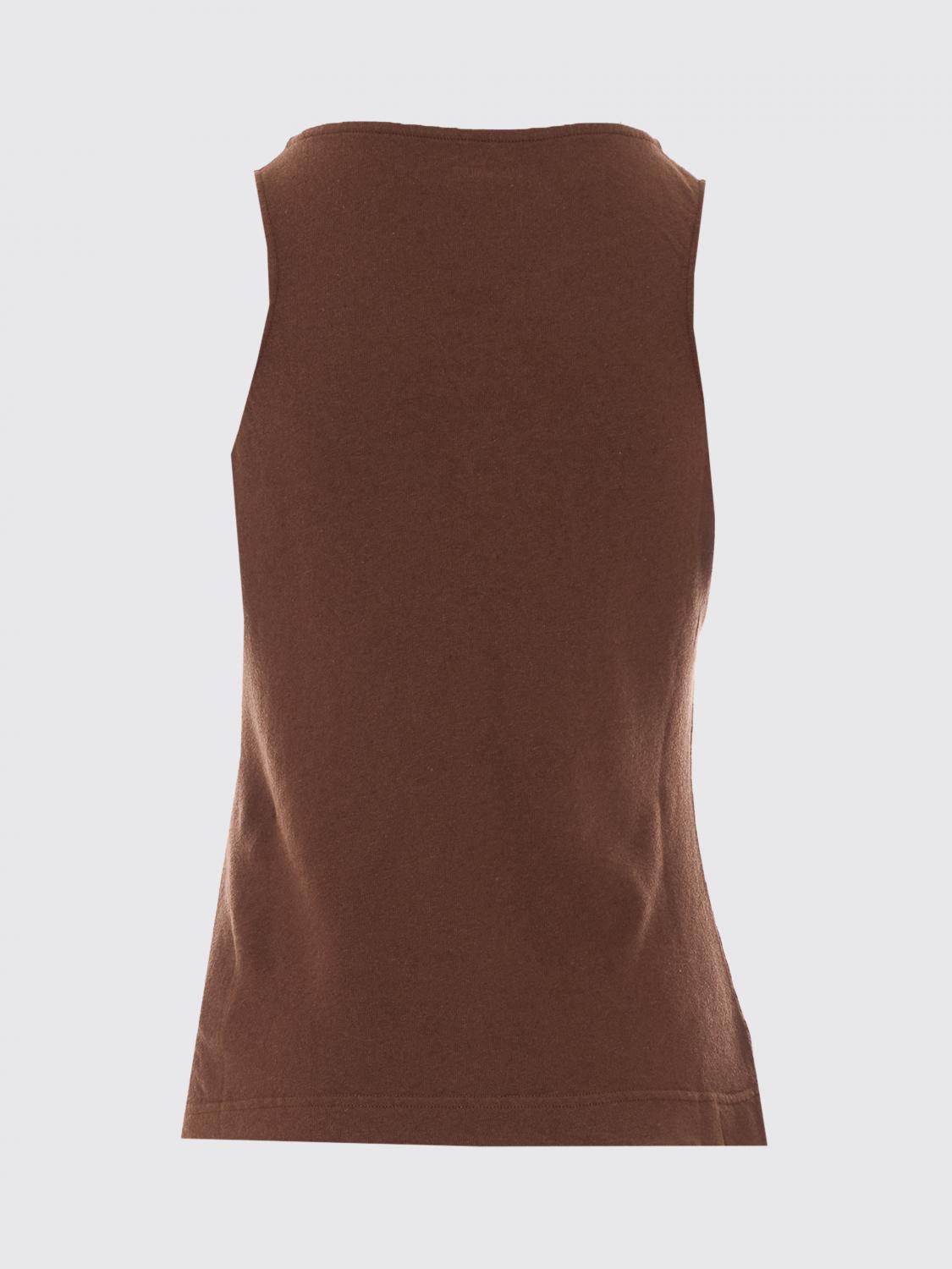 ZADIG & VOLTAIRE TOP: Top in cotone e lino Zadig & Voltaire, Marrone - Img 3
