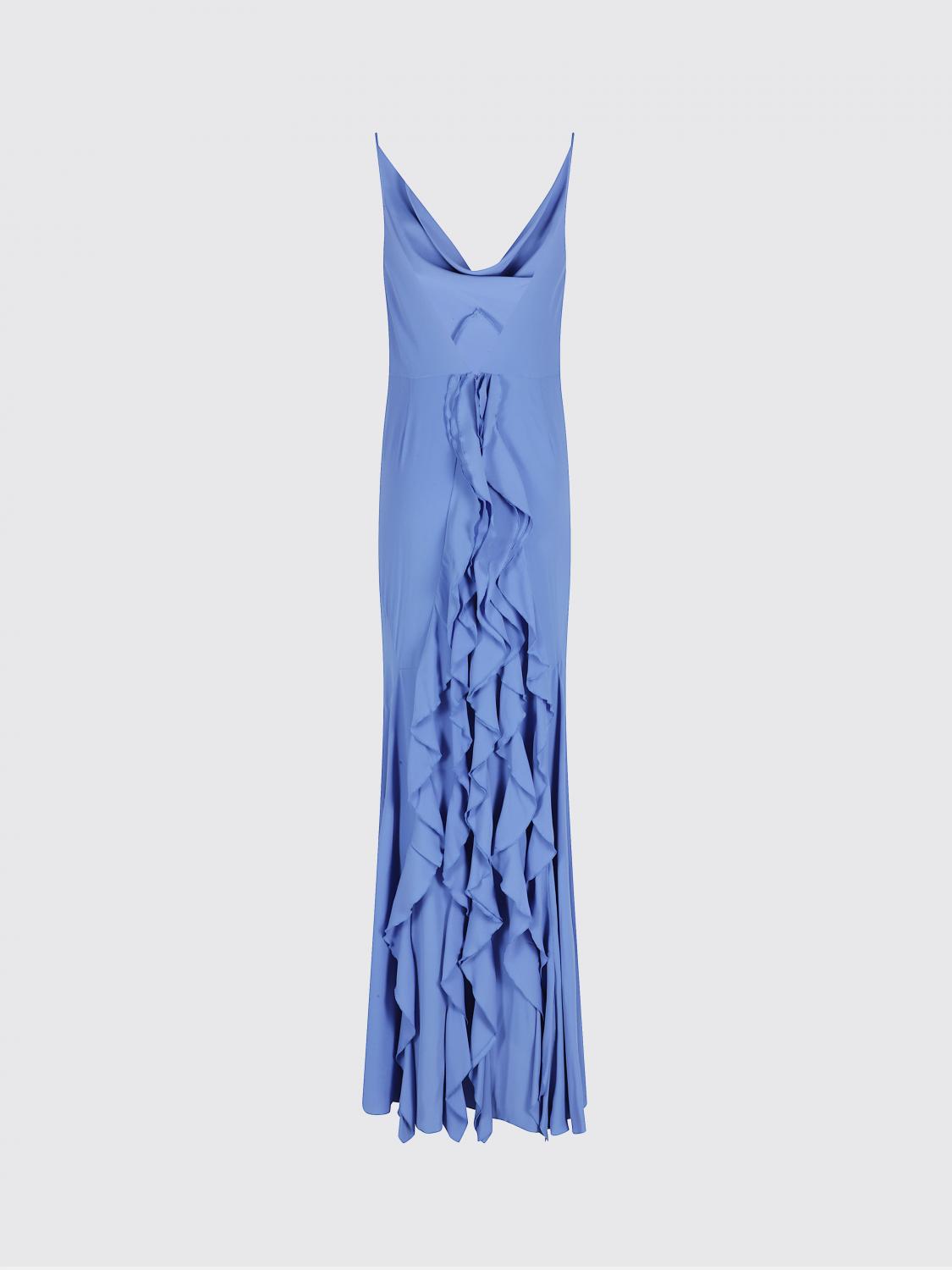 ERIKA CAVALLINI ABITO: Abito lungo Erika Cavallini in misto seta , Blue - Img 3