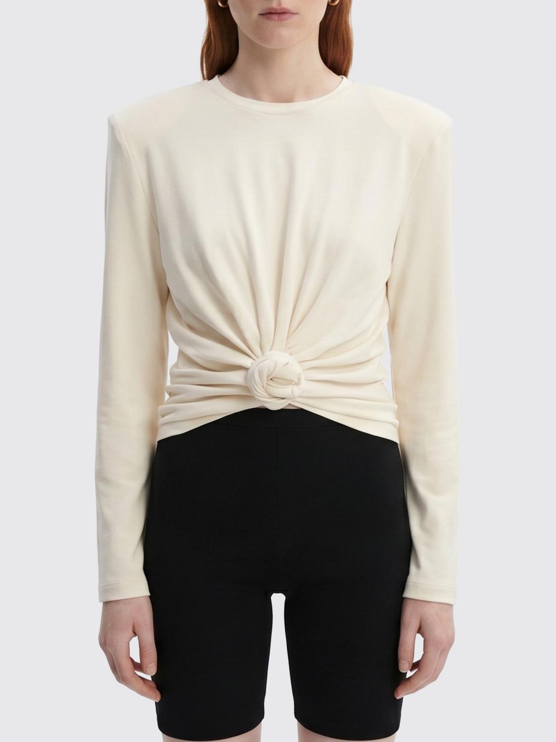 MAGDA BUTRYM TOP: Top con fiore Magda Butrym in cotone, Nudo - Img 1