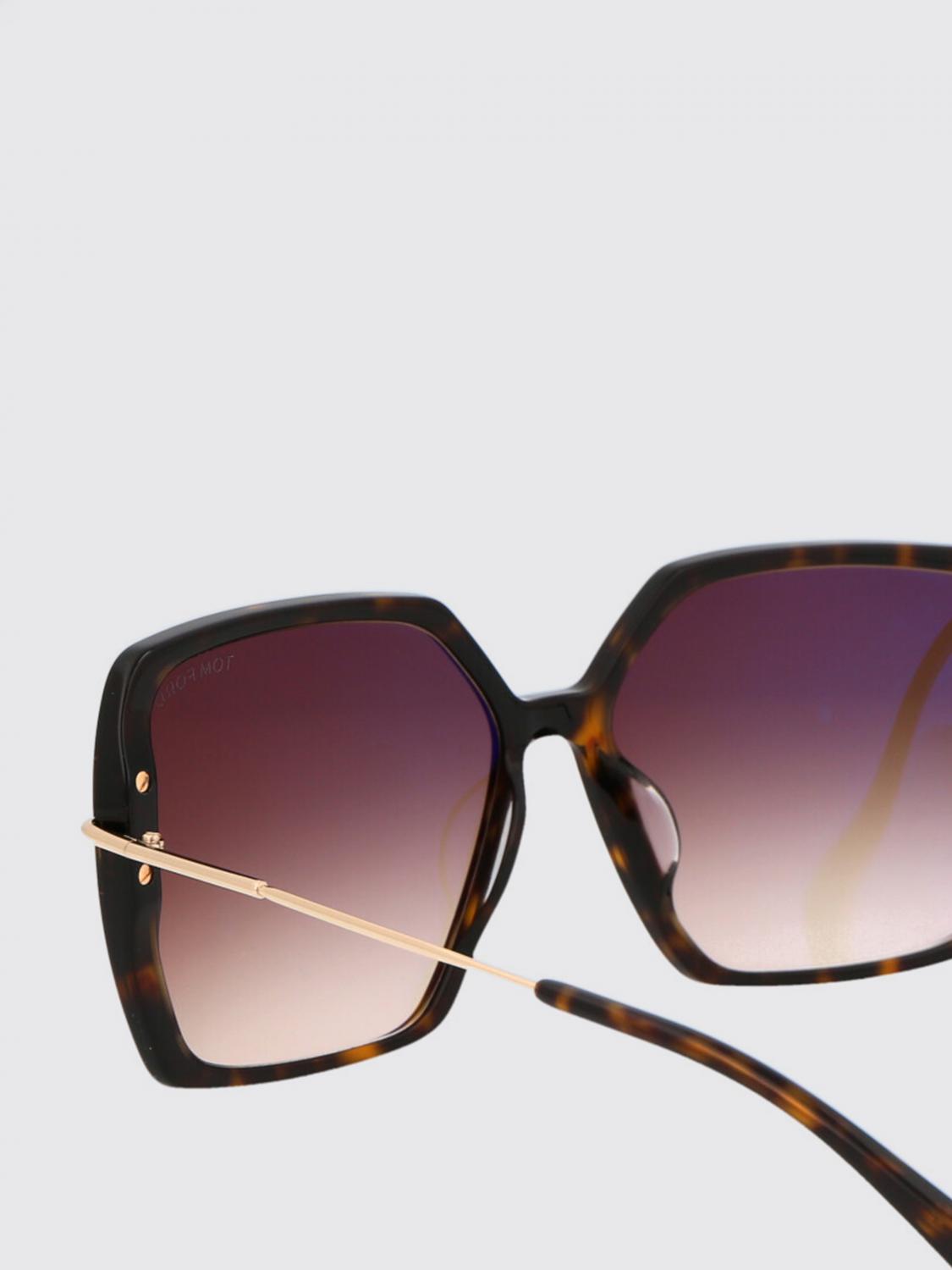 TOM FORD OCCHIALI DA SOLE: Occhiali da sole Joanna Tom Ford in acetato , Marrone - Img 4