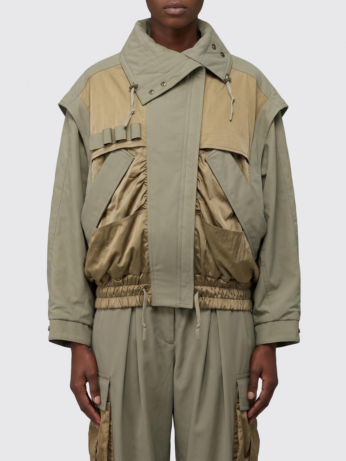 BALMAIN GIACCA: Bomber in misto cotone Balmain, Verde - Img 1
