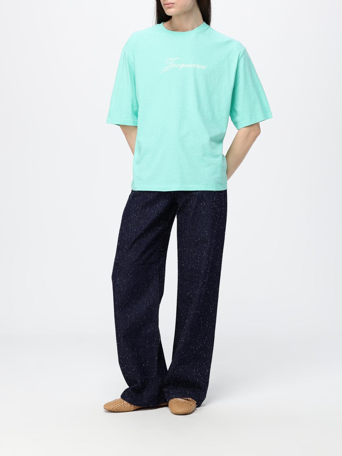 JACQUEMUS CAMISETA: Camiseta de algodón con logo Jacquemus, Verde - Img 2