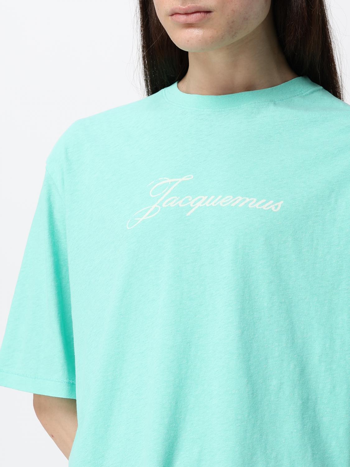 JACQUEMUS CAMISETA: Camiseta de algodón con logo Jacquemus, Verde - Img 5