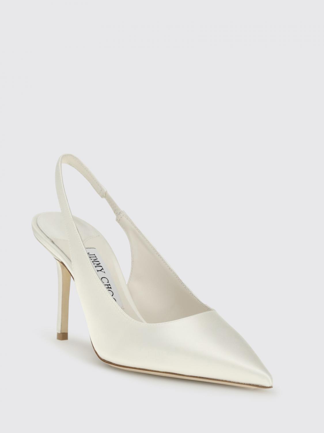 JIMMY CHOO PUMPS: Jimmy Choo Love Slingback-Pumps aus Seide, Ivory - Img 2