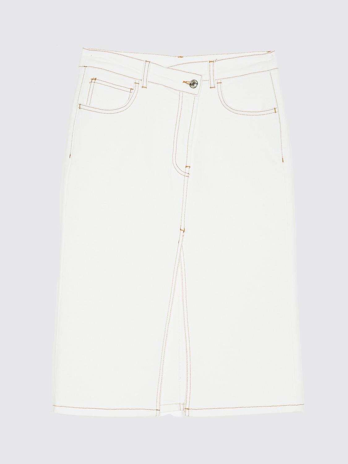 ACTITUDE TWINSET GONNA: Gonna di jeans Actitude Twinset, Latte - Img 5